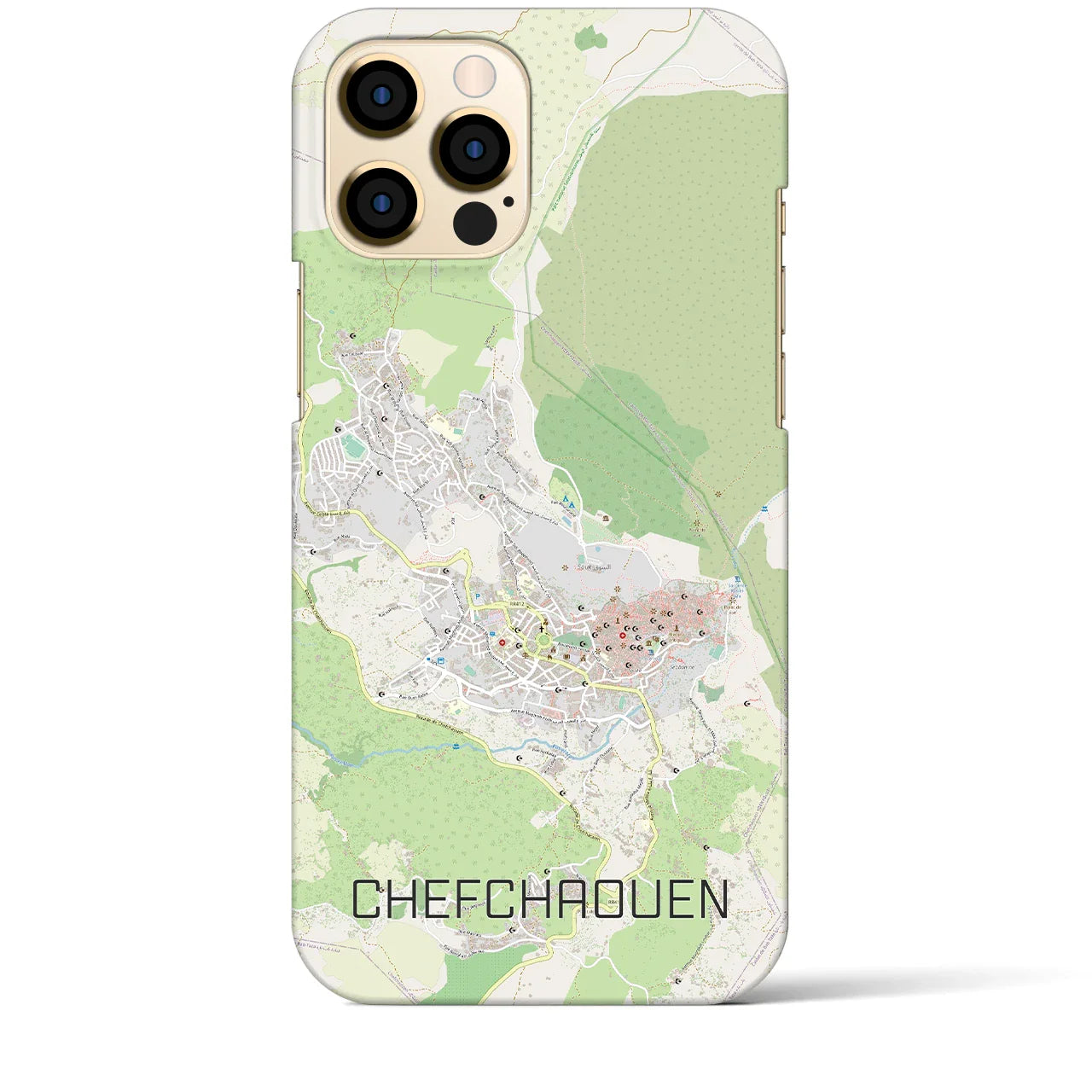 【シャウエン(モロッコ)】地図柄iPhoneケース(バックカバータイプ)