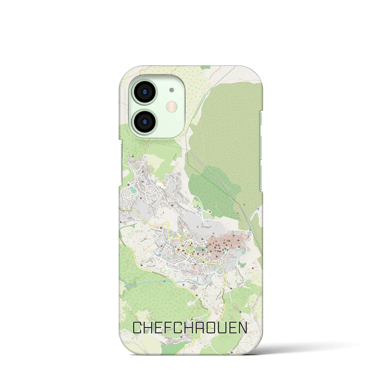【シャウエン(モロッコ)】地図柄iPhoneケース(バックカバータイプ)