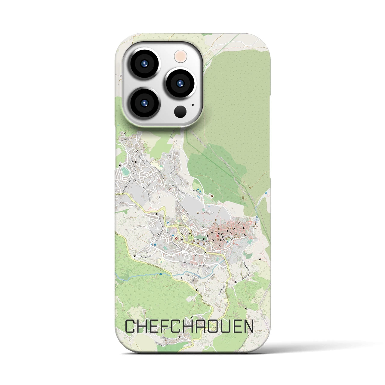 【シャウエン(モロッコ)】地図柄iPhoneケース(バックカバータイプ)