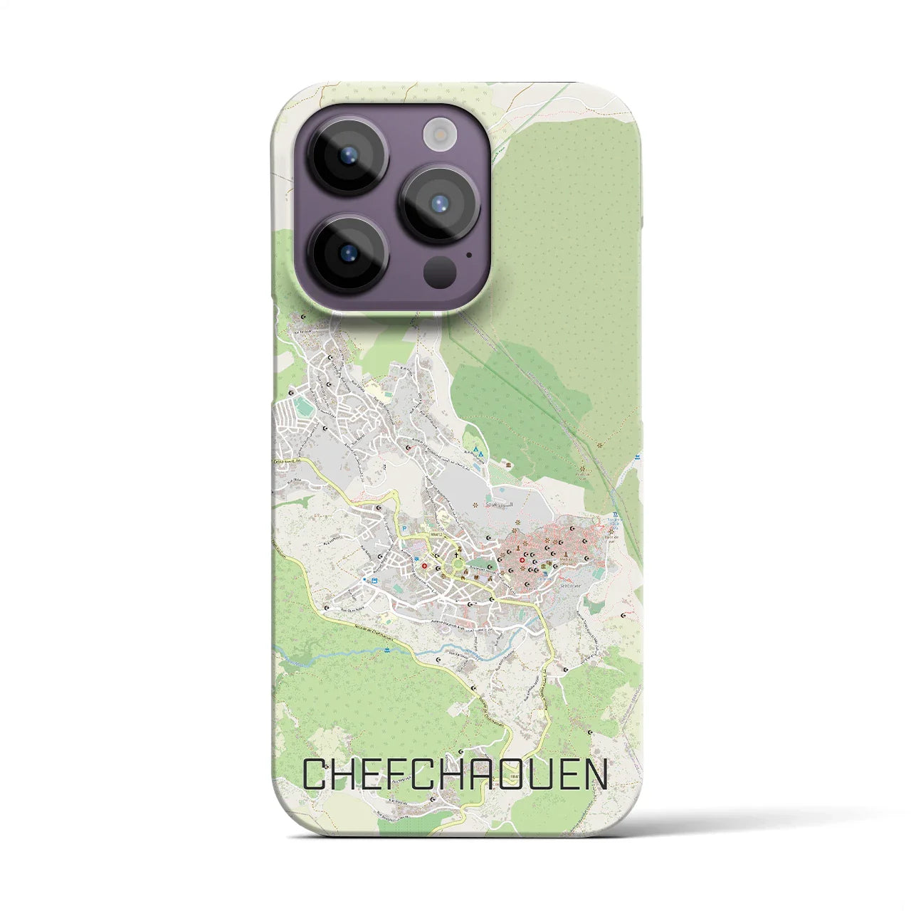 【シャウエン(モロッコ)】地図柄iPhoneケース(バックカバータイプ)