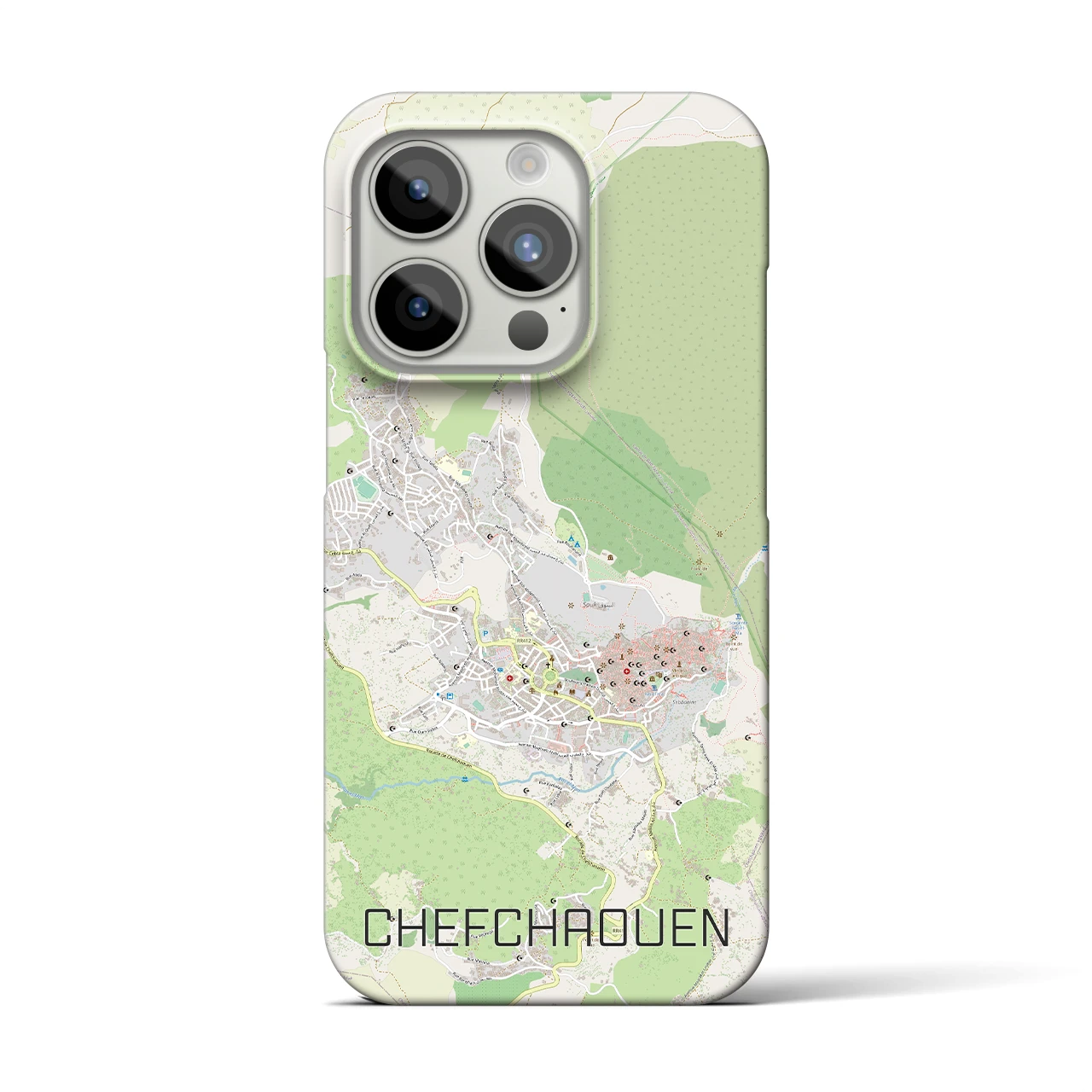 【シャウエン(モロッコ)】地図柄iPhoneケース(バックカバータイプ)