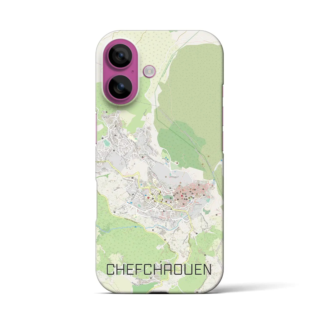 【シャウエン(モロッコ)】地図柄iPhoneケース(バックカバータイプ)