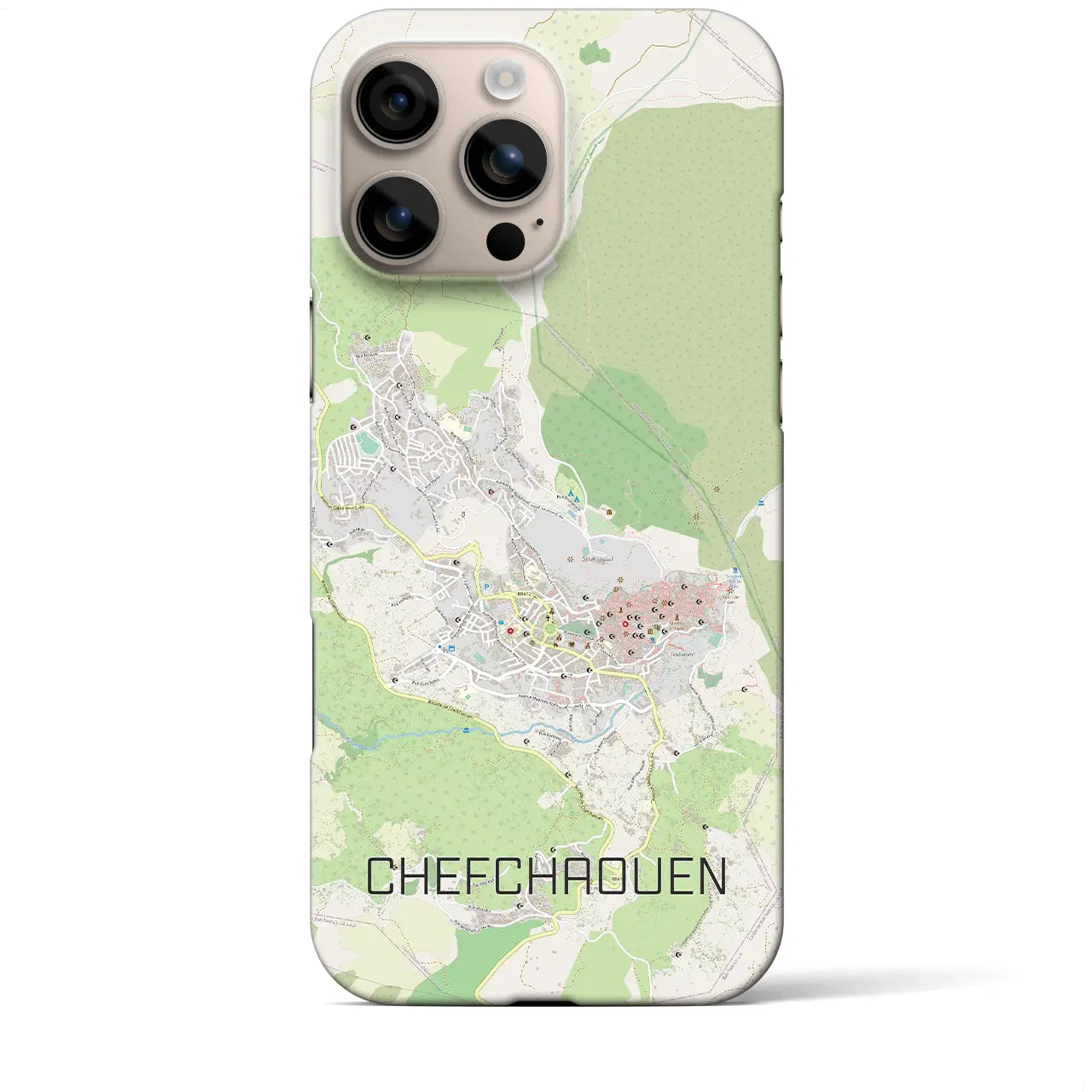 【シャウエン(モロッコ)】地図柄iPhoneケース(バックカバータイプ)