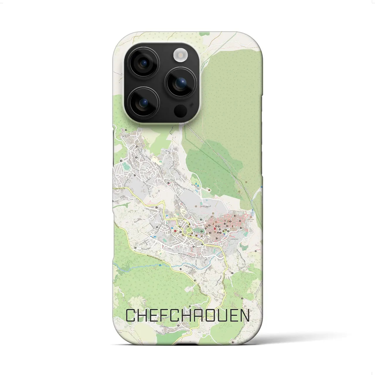 【シャウエン(モロッコ)】地図柄iPhoneケース(バックカバータイプ)