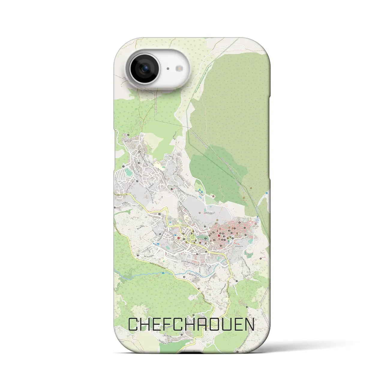 【シャウエン(モロッコ)】地図柄iPhoneケース(バックカバータイプ)