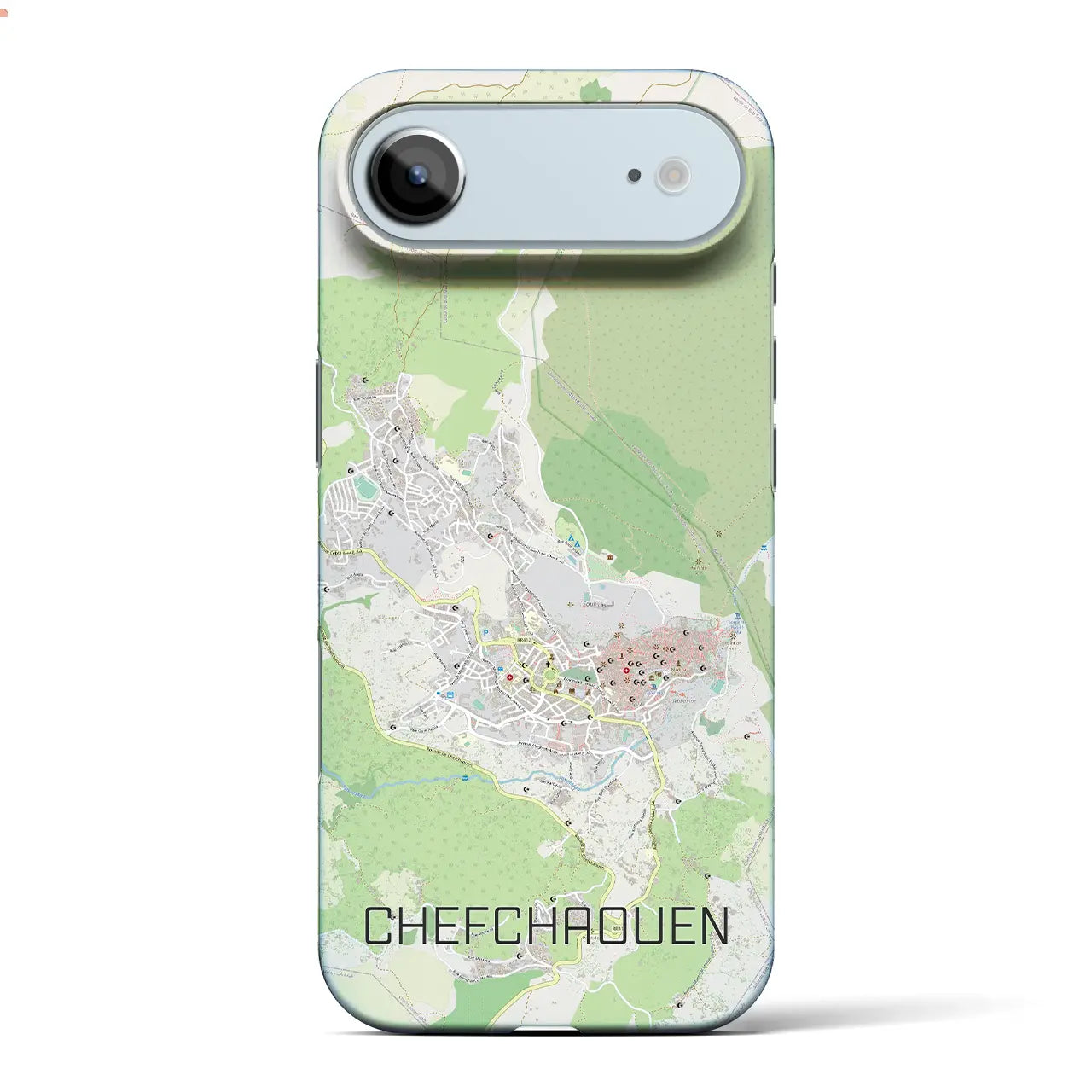 【シャウエン(モロッコ)】地図柄iPhoneケース(バックカバータイプ)