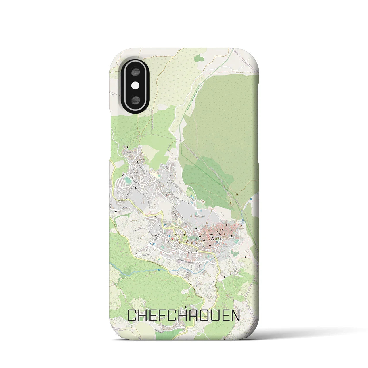 【シャウエン(モロッコ)】地図柄iPhoneケース(バックカバータイプ)