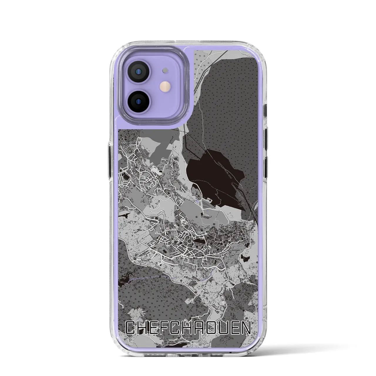 【シャウエン(モロッコ)】地図柄iPhoneケース(MagSafeタイプ)