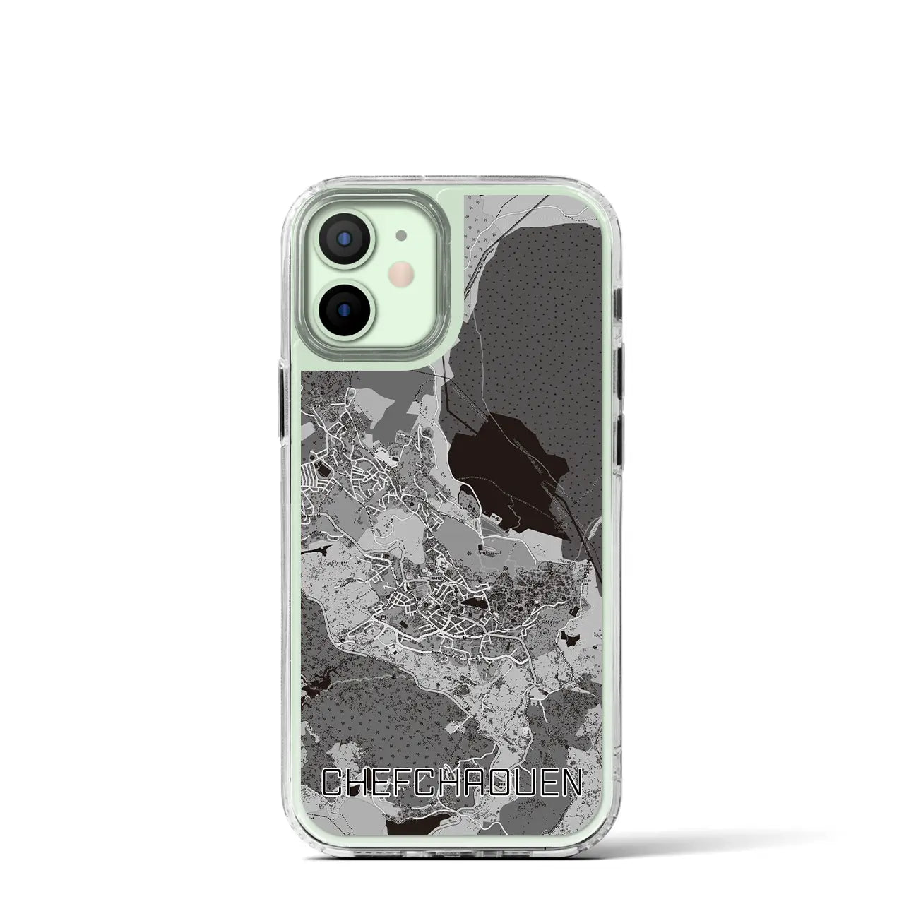 【シャウエン(モロッコ)】地図柄iPhoneケース(MagSafeタイプ)