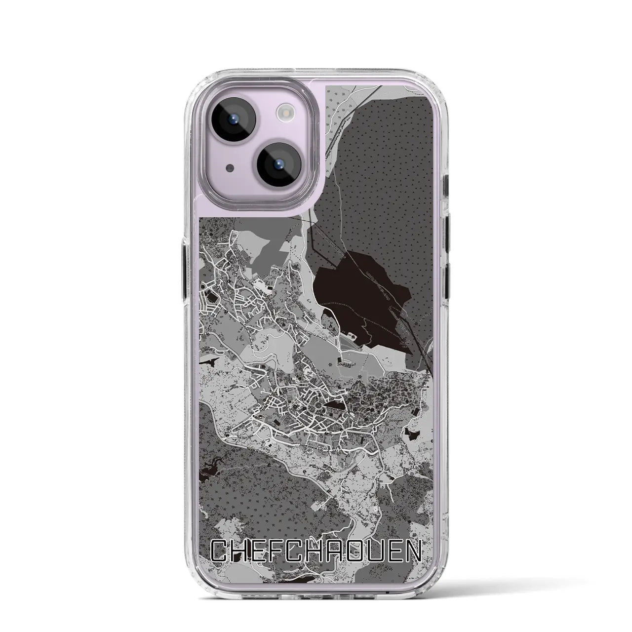 【シャウエン(モロッコ)】地図柄iPhoneケース(MagSafeタイプ)