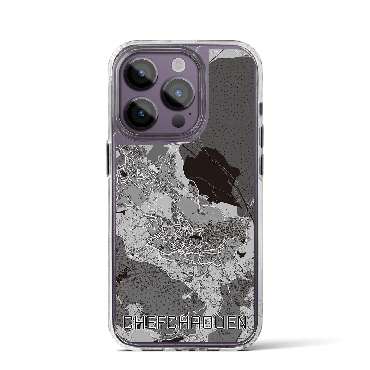 【シャウエン(モロッコ)】地図柄iPhoneケース(MagSafeタイプ)