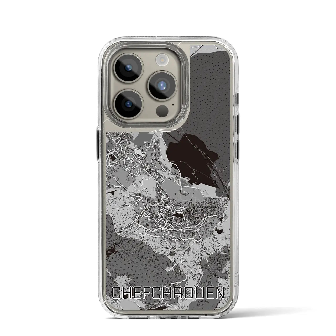 【シャウエン(モロッコ)】地図柄iPhoneケース(MagSafeタイプ)