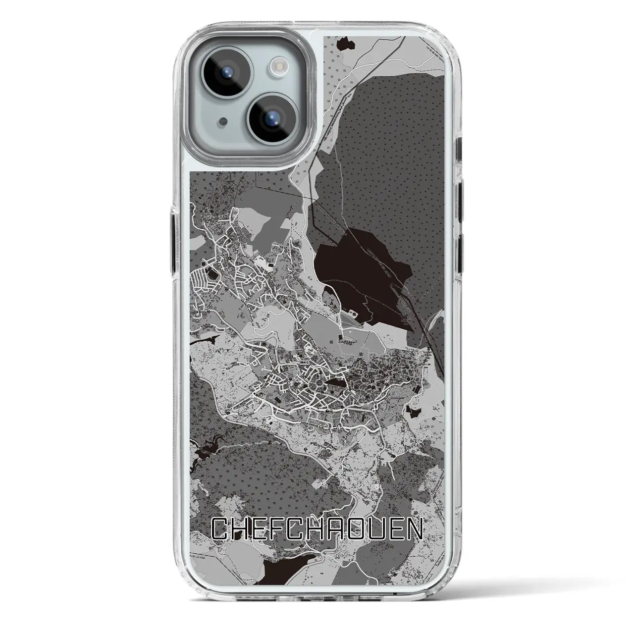 【シャウエン(モロッコ)】地図柄iPhoneケース(MagSafeタイプ)