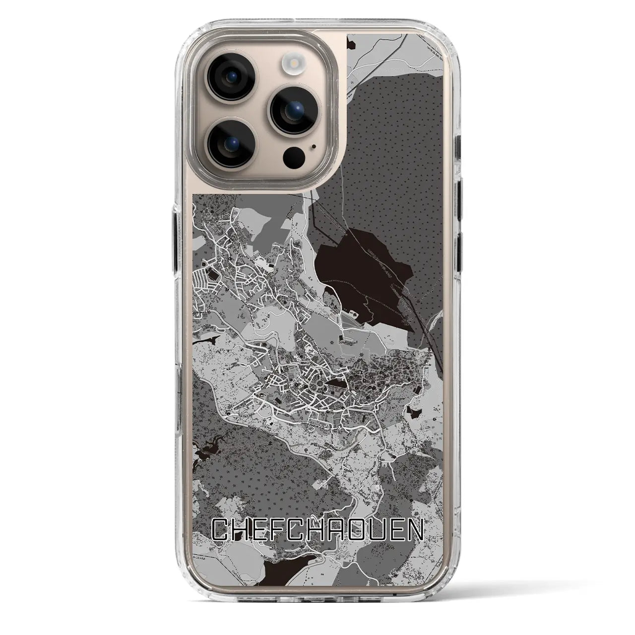 【シャウエン(モロッコ)】地図柄iPhoneケース(MagSafeタイプ)