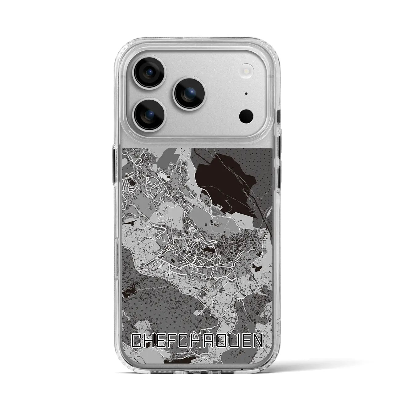 【シャウエン(モロッコ)】地図柄iPhoneケース(MagSafeタイプ)