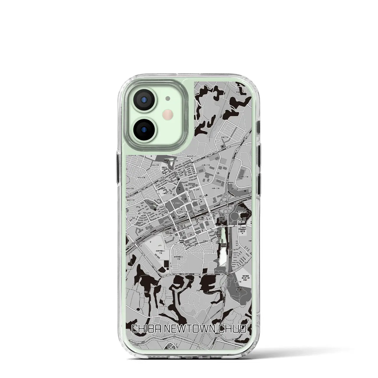 【千葉ニュータウン中央(千葉県)】地図柄iPhoneケース(MagSafeタイプ)
