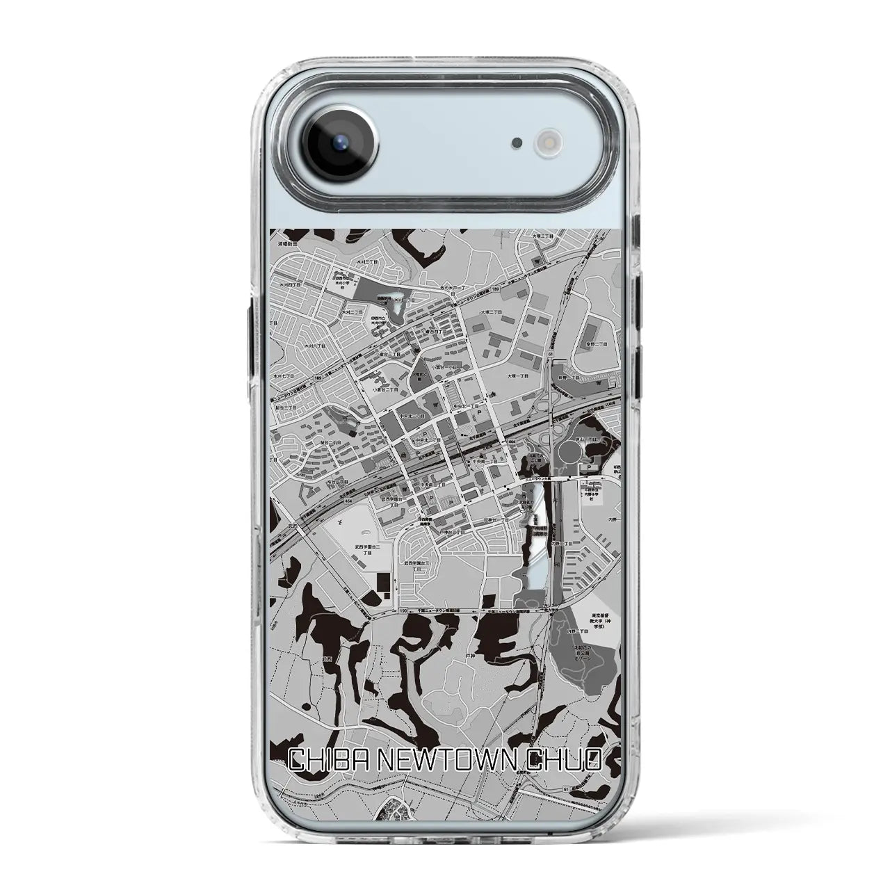 【千葉ニュータウン中央(千葉県)】地図柄iPhoneケース(MagSafeタイプ)