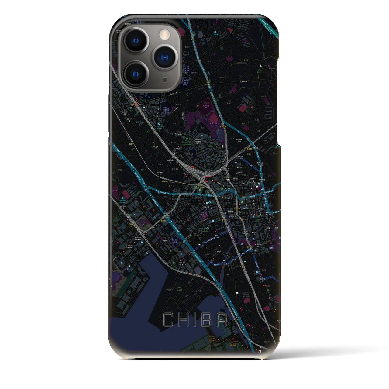 【千葉(千葉県)】地図柄iPhoneケース(バックカバータイプ)