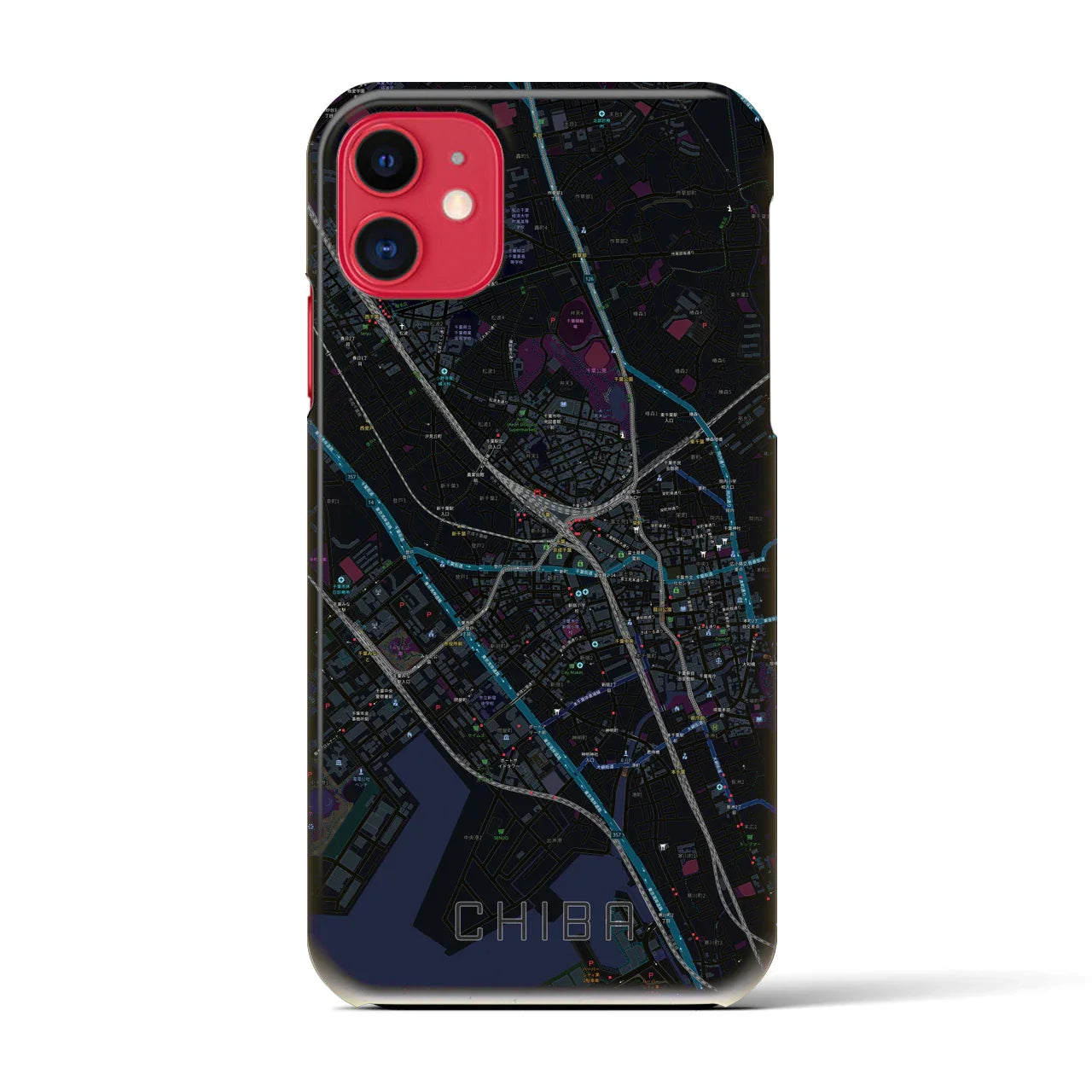 【千葉(千葉県)】地図柄iPhoneケース(バックカバータイプ)