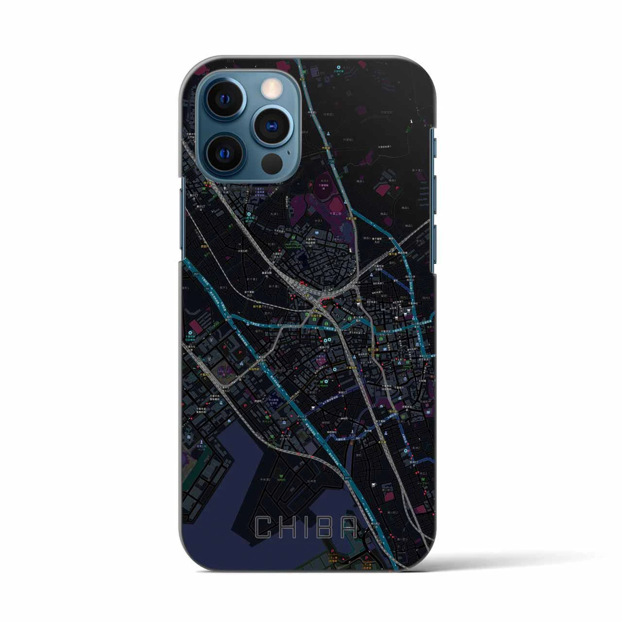 【千葉(千葉県)】地図柄iPhoneケース(バックカバータイプ)