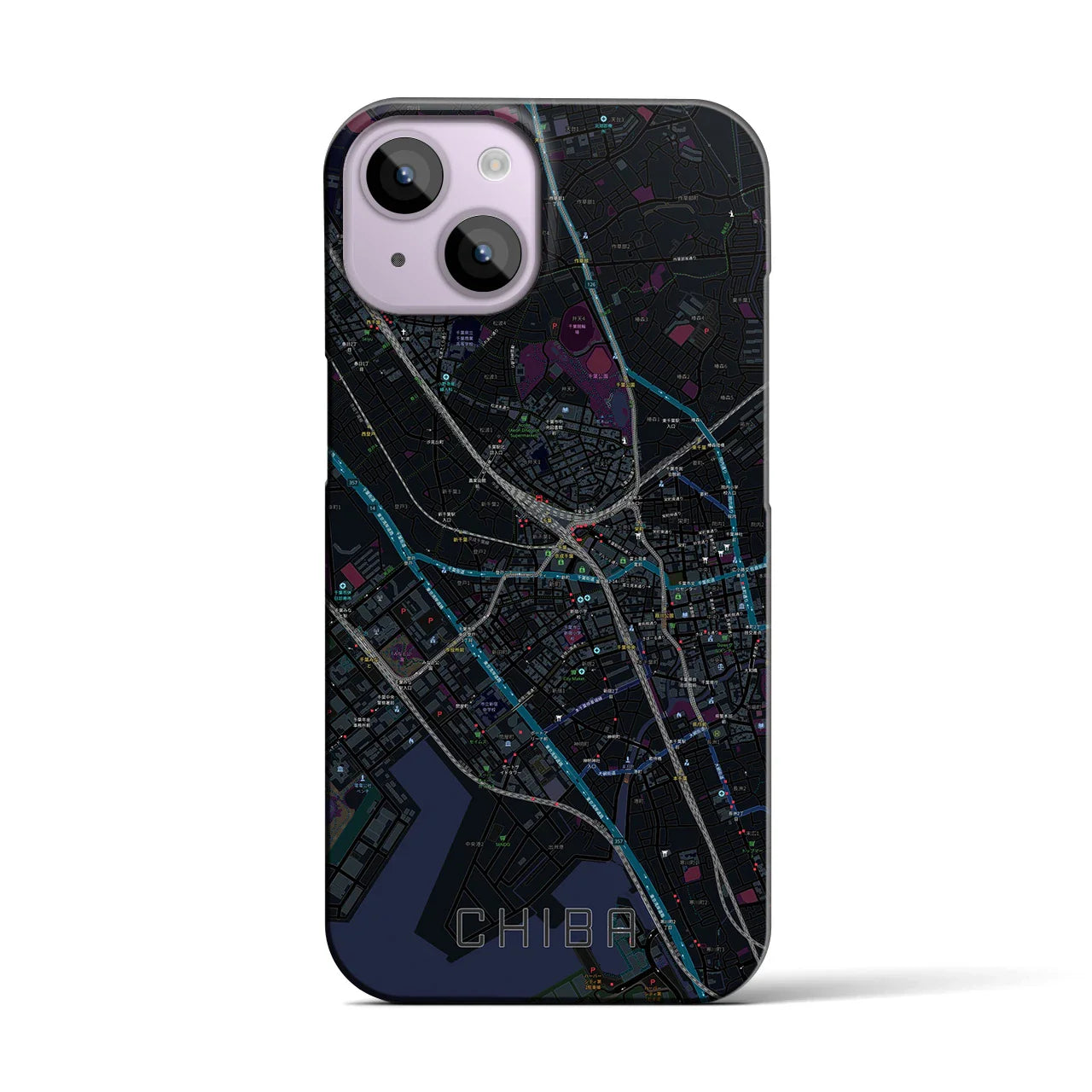 【千葉(千葉県)】地図柄iPhoneケース(バックカバータイプ)