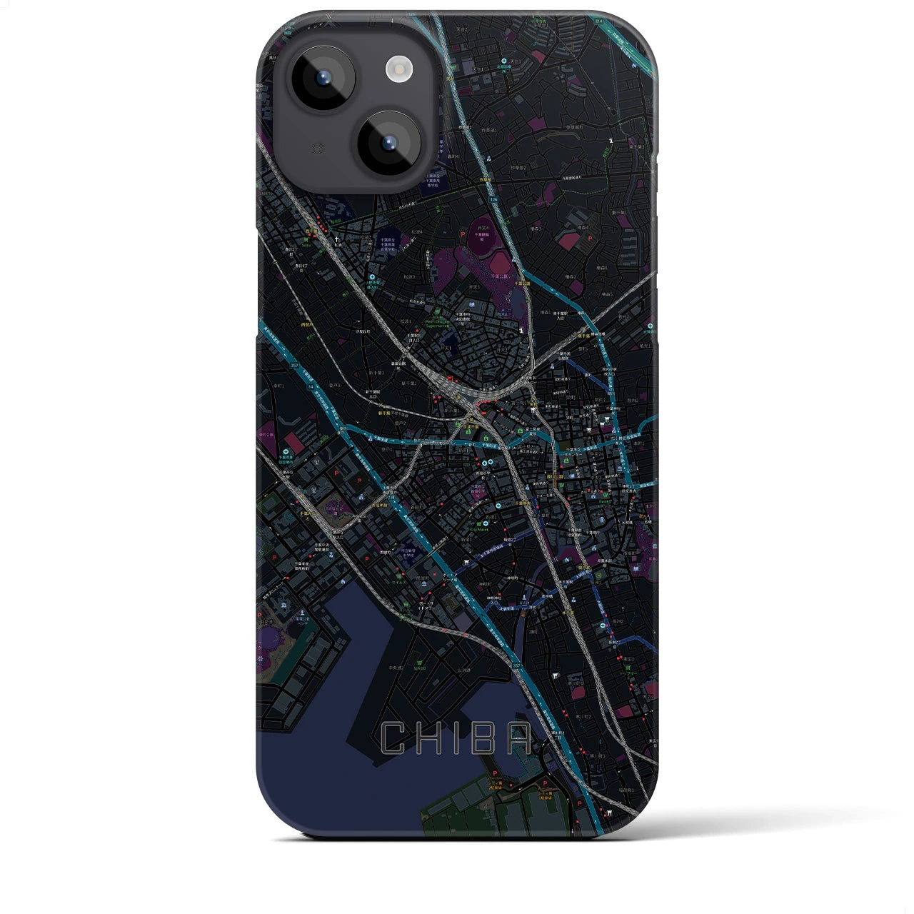 【千葉(千葉県)】地図柄iPhoneケース(バックカバータイプ)