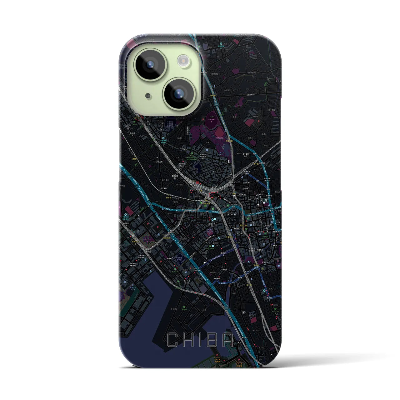 【千葉(千葉県)】地図柄iPhoneケース(バックカバータイプ)