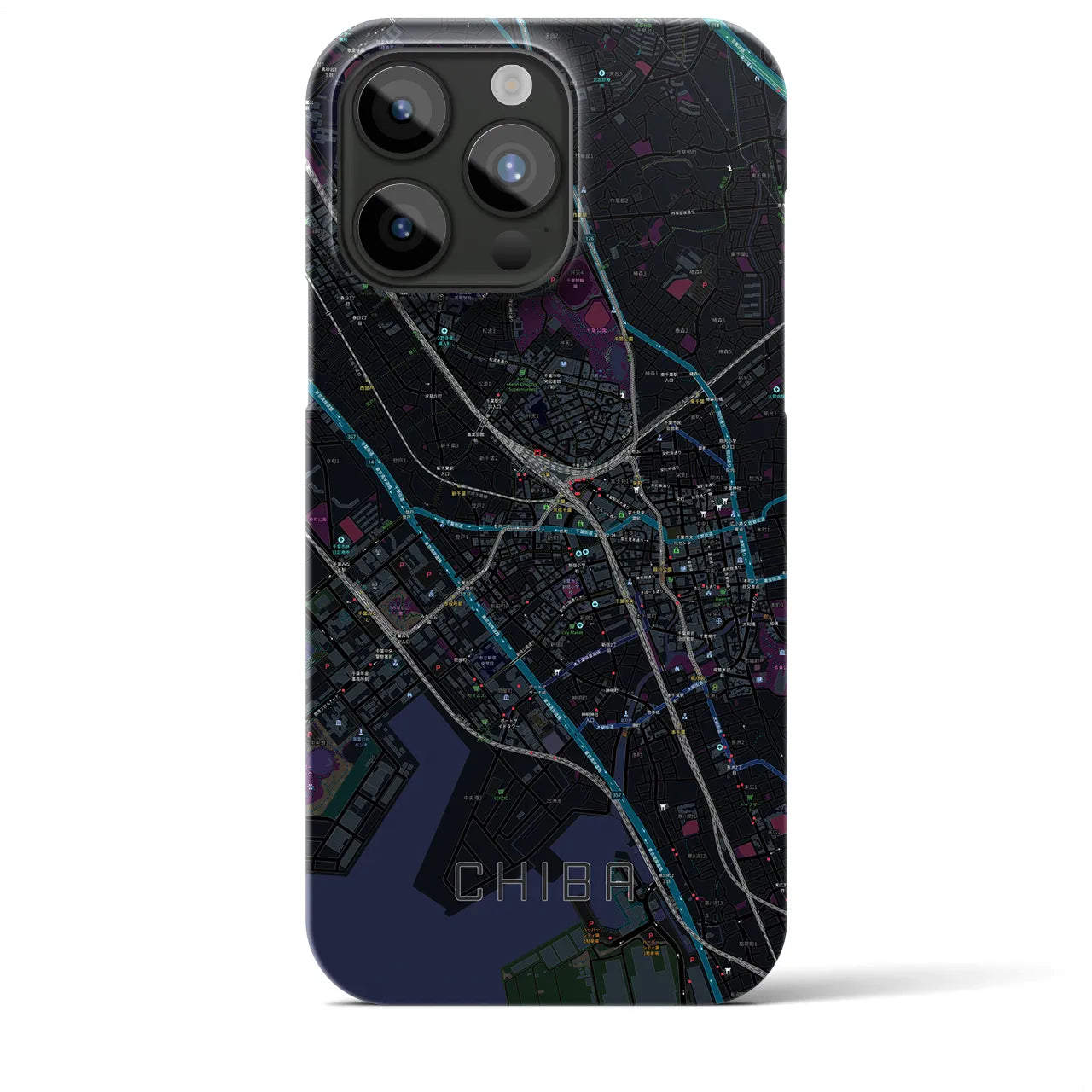 【千葉(千葉県)】地図柄iPhoneケース(バックカバータイプ)