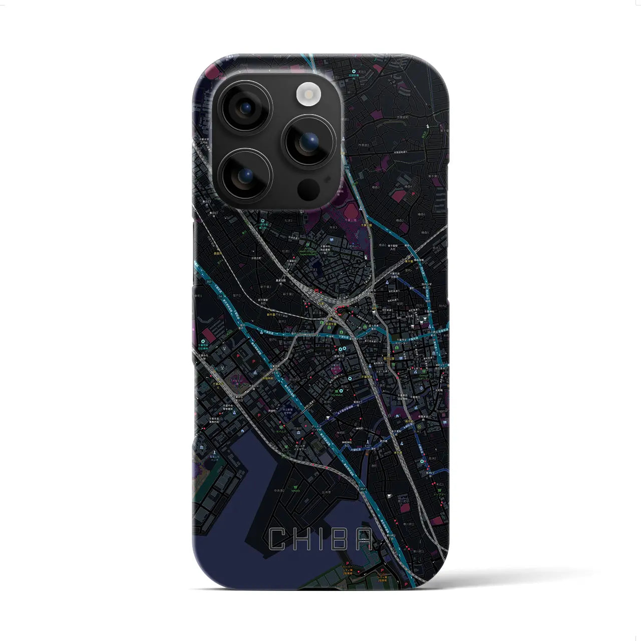 【千葉(千葉県)】地図柄iPhoneケース(バックカバータイプ)