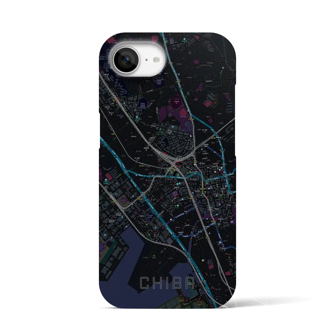 【千葉(千葉県)】地図柄iPhoneケース(バックカバータイプ)