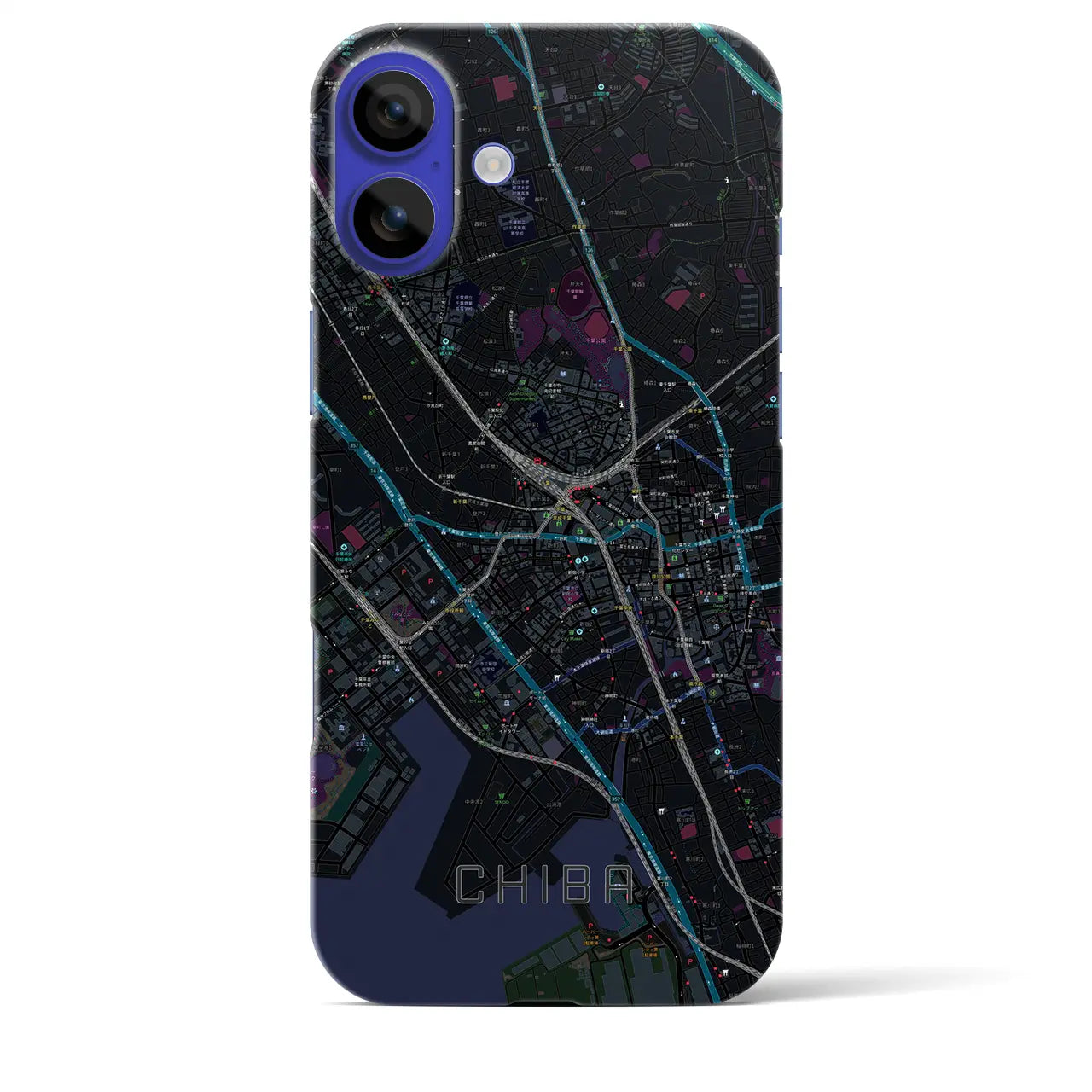 【千葉(千葉県)】地図柄iPhoneケース(バックカバータイプ)