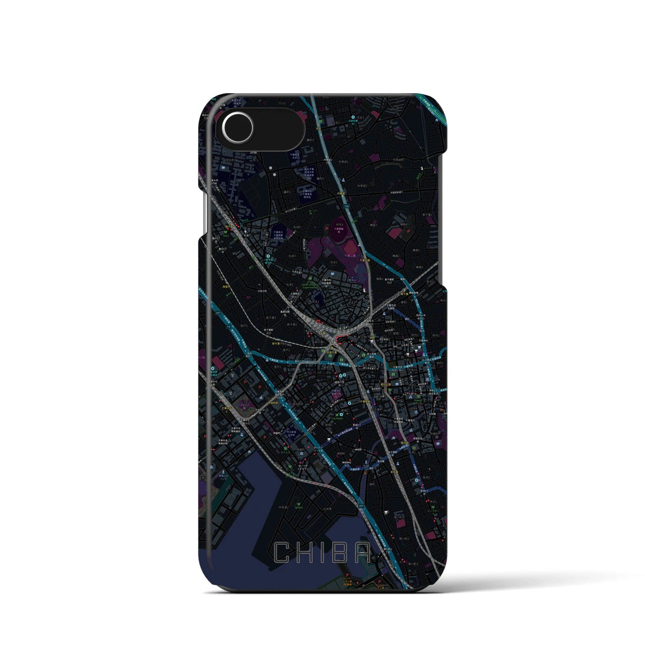 【千葉(千葉県)】地図柄iPhoneケース(バックカバータイプ)