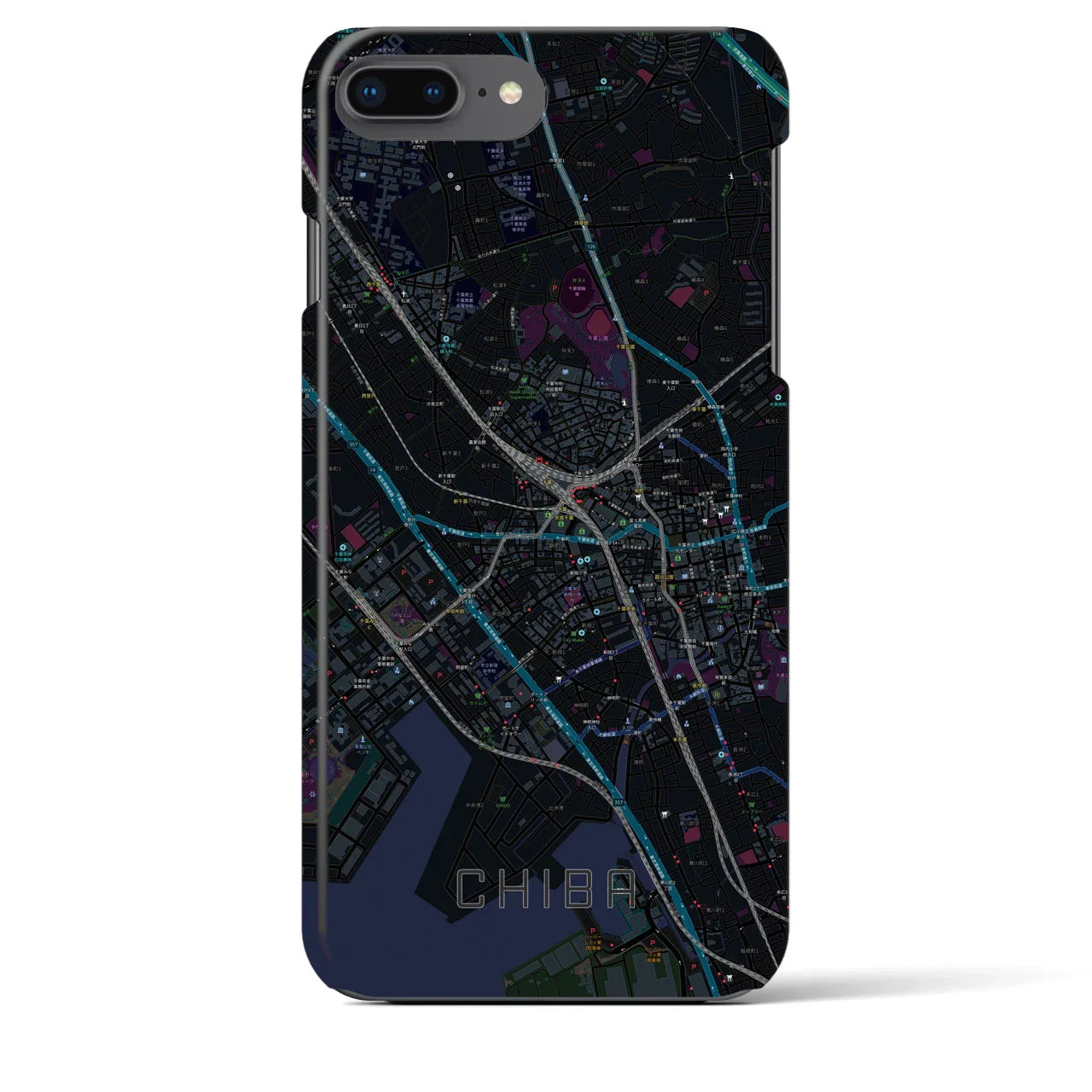 【千葉(千葉県)】地図柄iPhoneケース(バックカバータイプ)