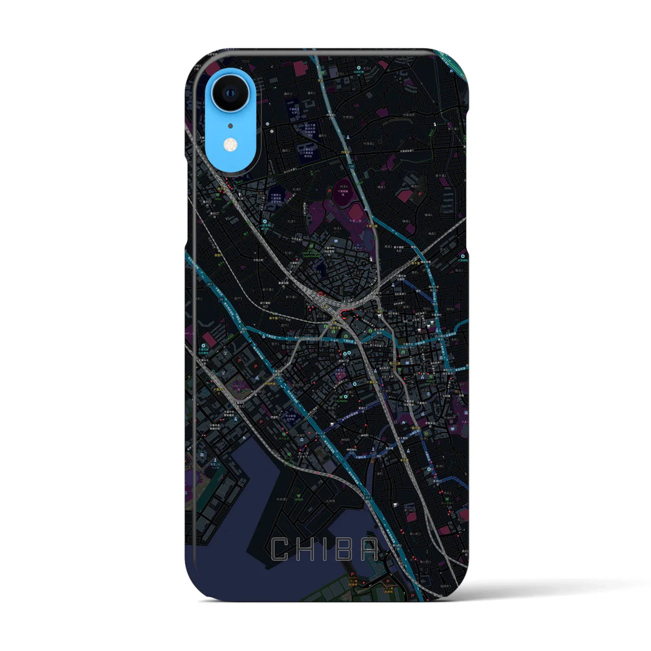 【千葉(千葉県)】地図柄iPhoneケース(バックカバータイプ)