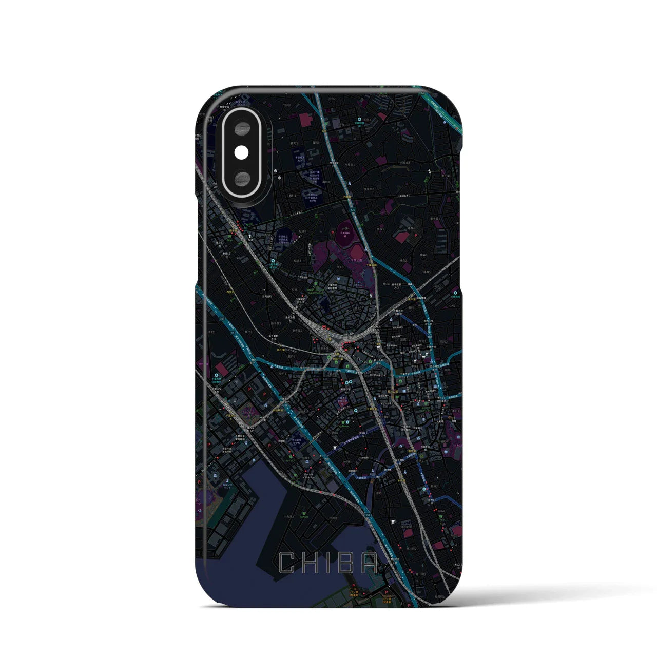 【千葉(千葉県)】地図柄iPhoneケース(バックカバータイプ)