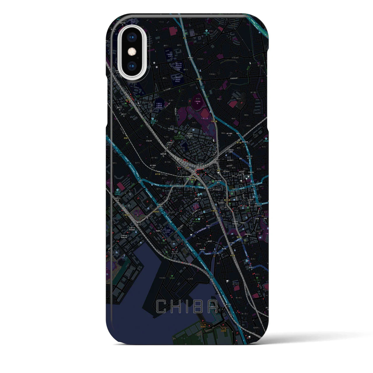 【千葉(千葉県)】地図柄iPhoneケース(バックカバータイプ)
