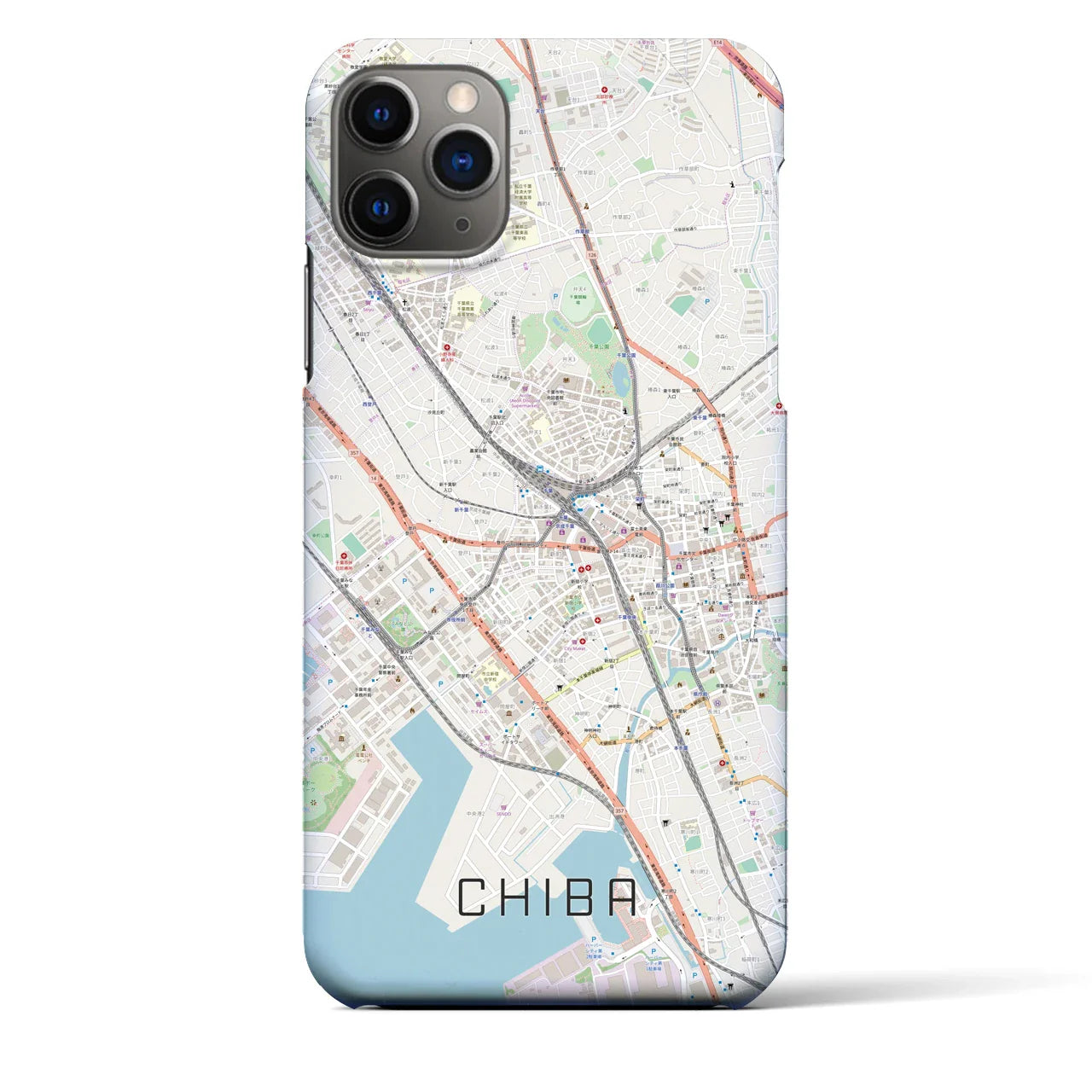 【千葉(千葉県)】地図柄iPhoneケース(バックカバータイプ)