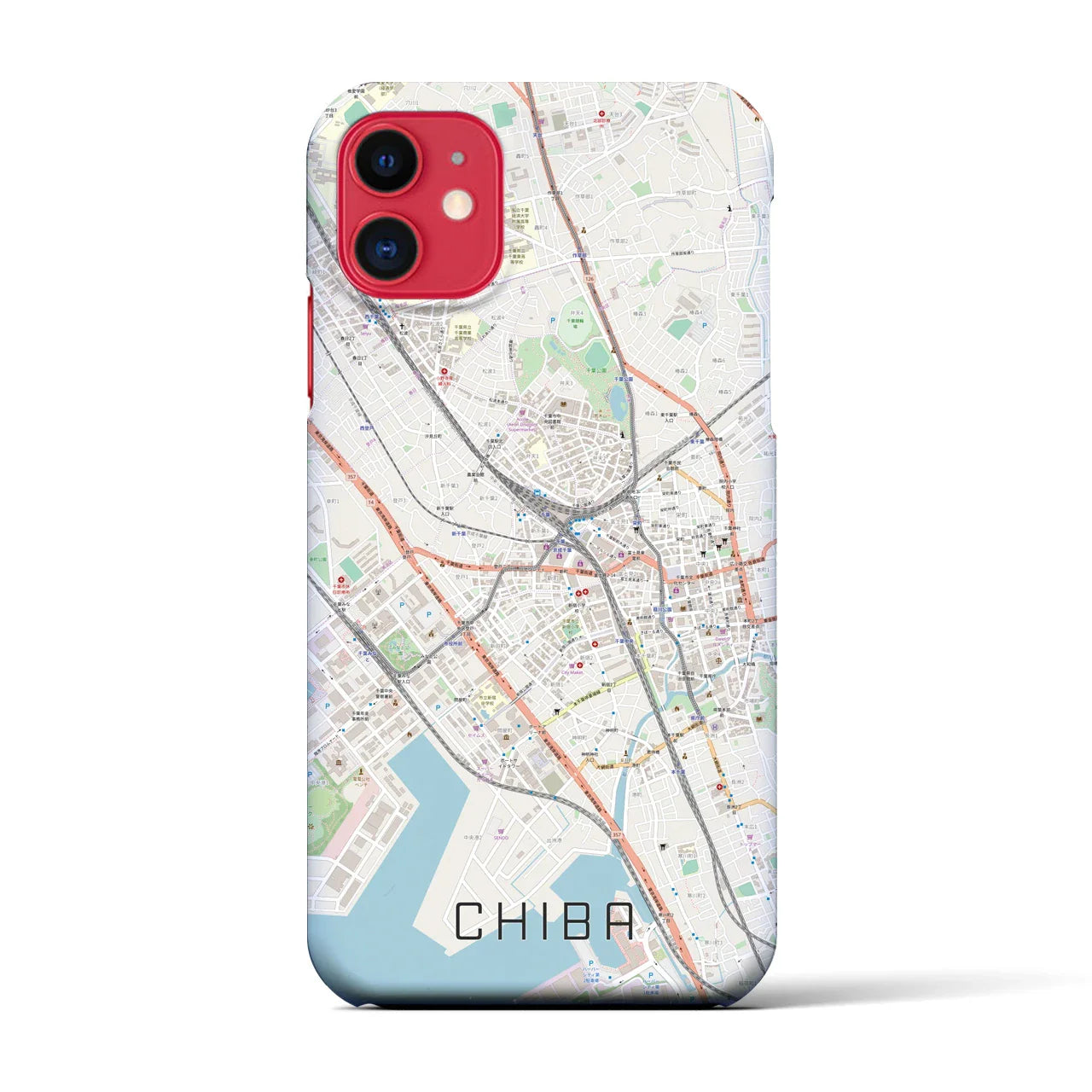 【千葉(千葉県)】地図柄iPhoneケース(バックカバータイプ)