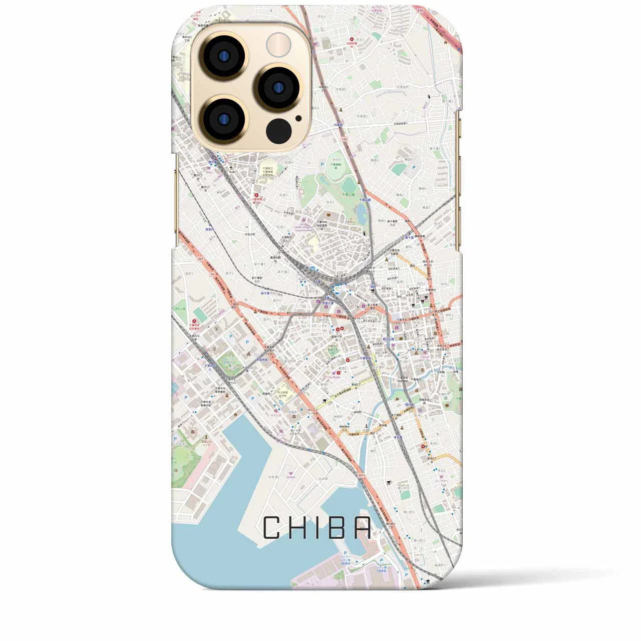【千葉(千葉県)】地図柄iPhoneケース(バックカバータイプ)