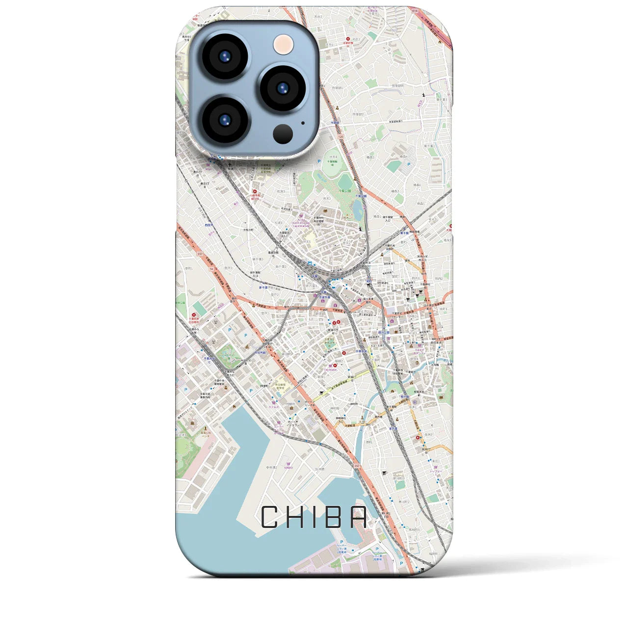 【千葉(千葉県)】地図柄iPhoneケース(バックカバータイプ)