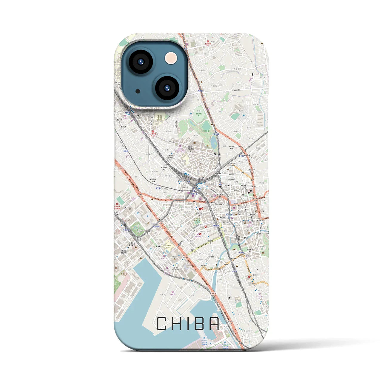 【千葉(千葉県)】地図柄iPhoneケース(バックカバータイプ)