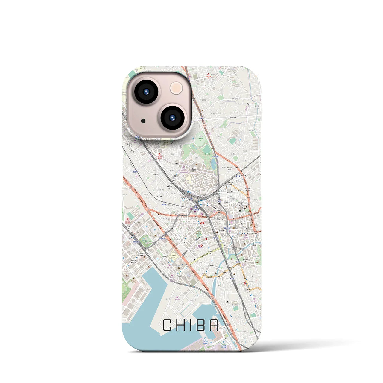 【千葉(千葉県)】地図柄iPhoneケース(バックカバータイプ)