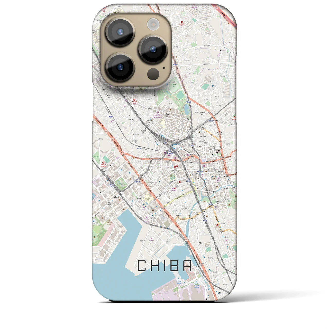 【千葉(千葉県)】地図柄iPhoneケース(バックカバータイプ)