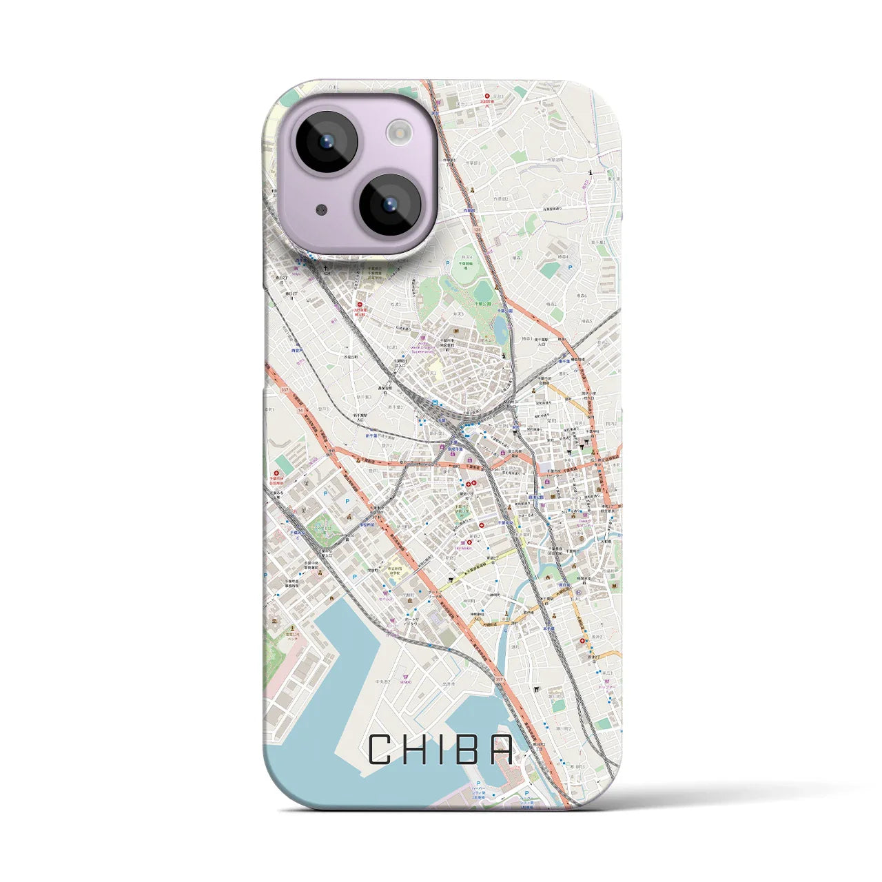 【千葉(千葉県)】地図柄iPhoneケース(バックカバータイプ)