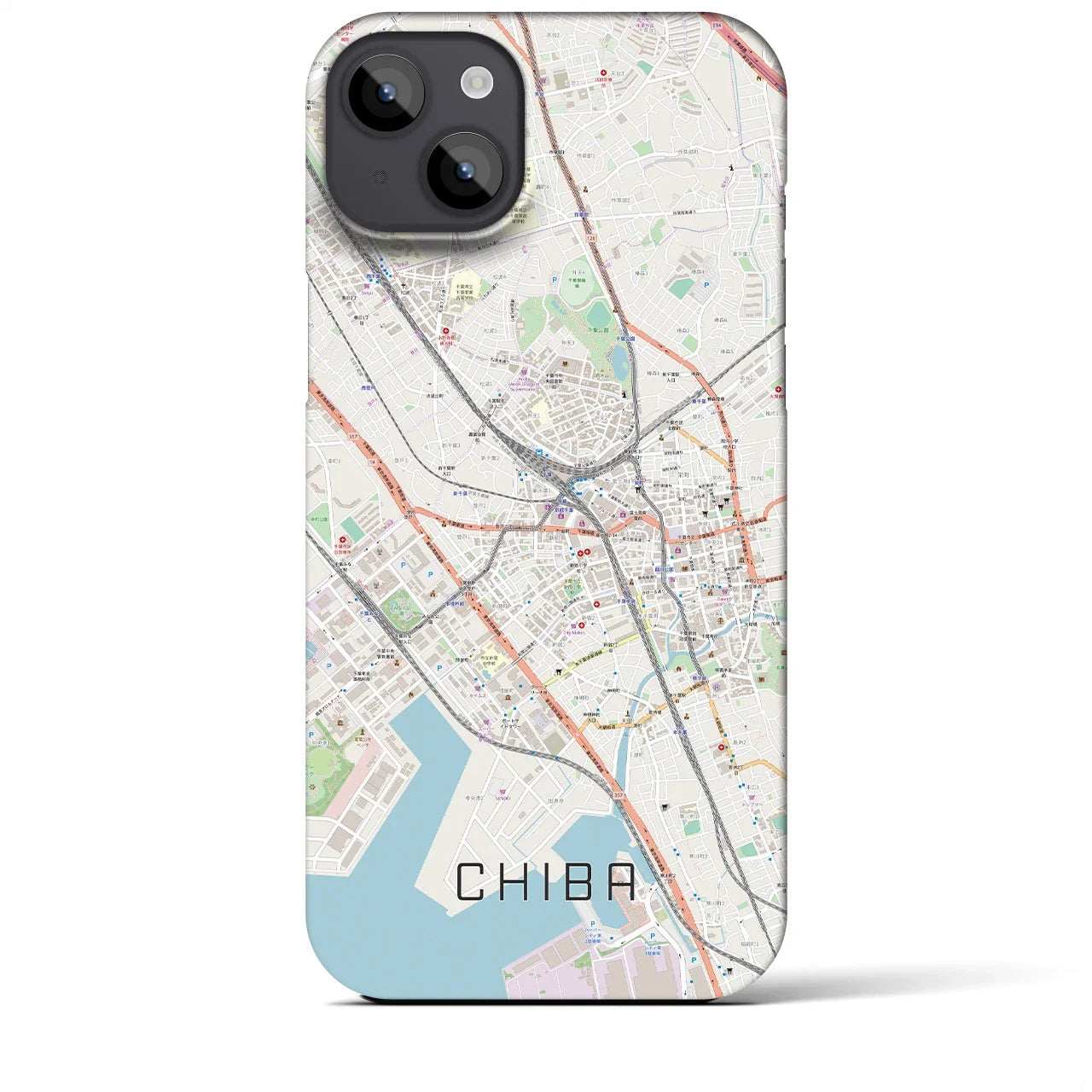【千葉(千葉県)】地図柄iPhoneケース(バックカバータイプ)