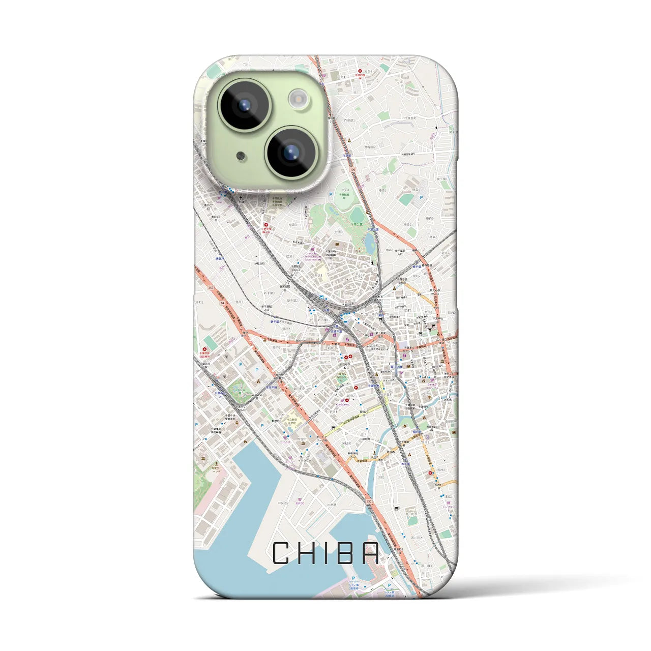 【千葉(千葉県)】地図柄iPhoneケース(バックカバータイプ)