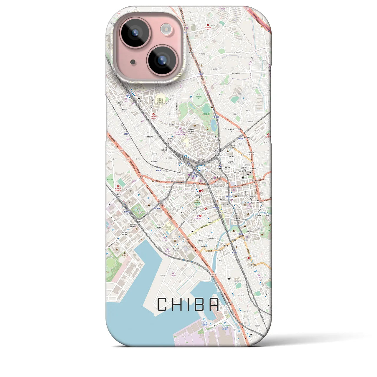 【千葉(千葉県)】地図柄iPhoneケース(バックカバータイプ)