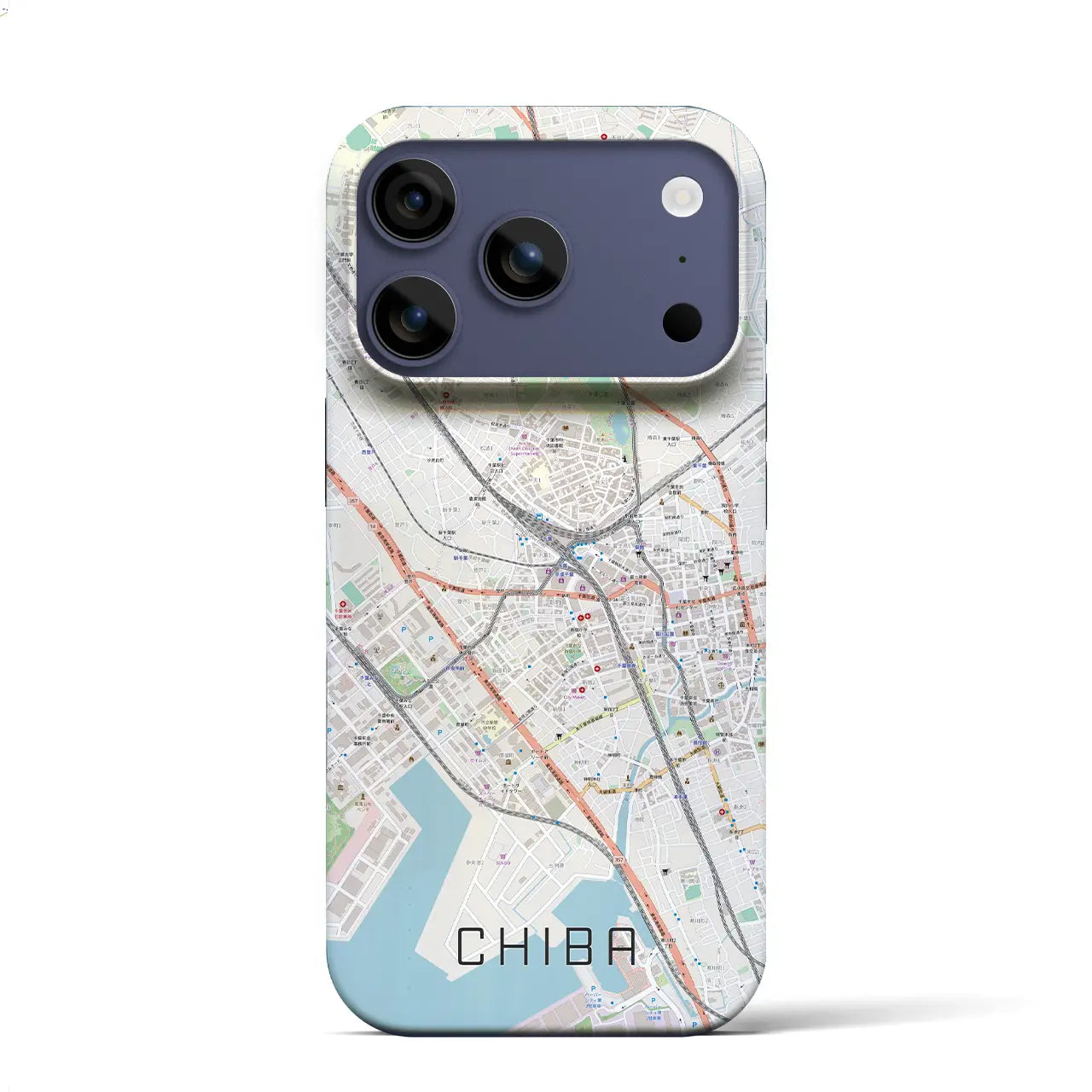 【千葉(千葉県)】地図柄iPhoneケース(バックカバータイプ)