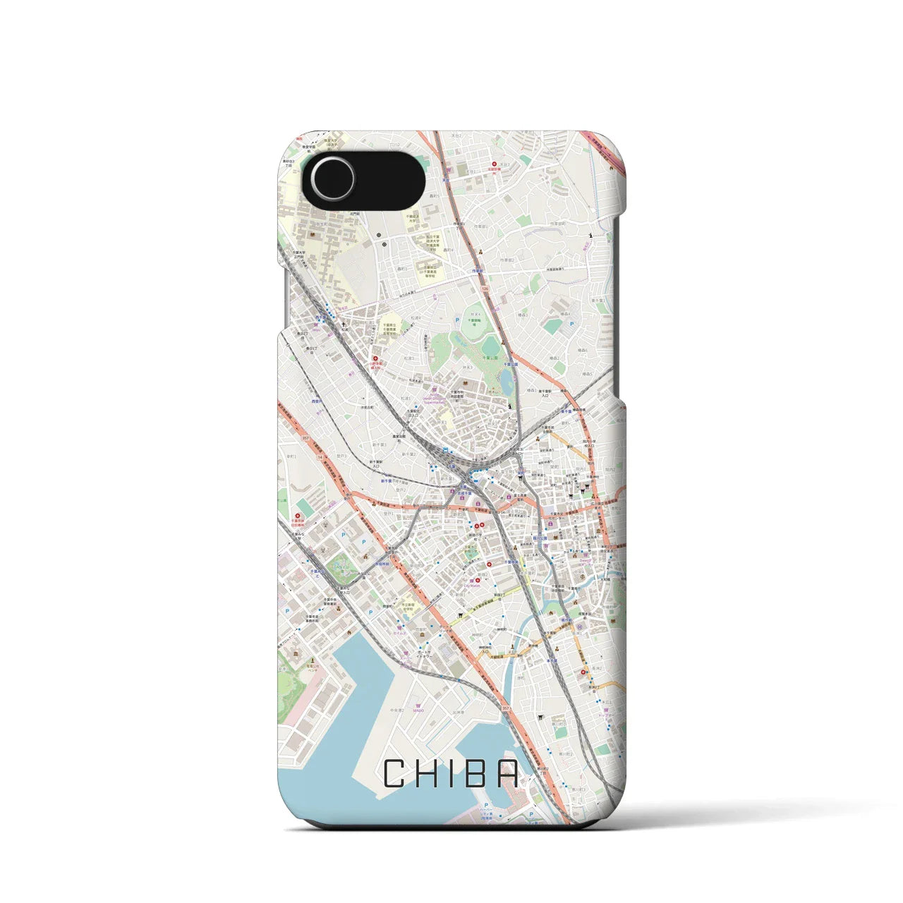 【千葉(千葉県)】地図柄iPhoneケース(バックカバータイプ)