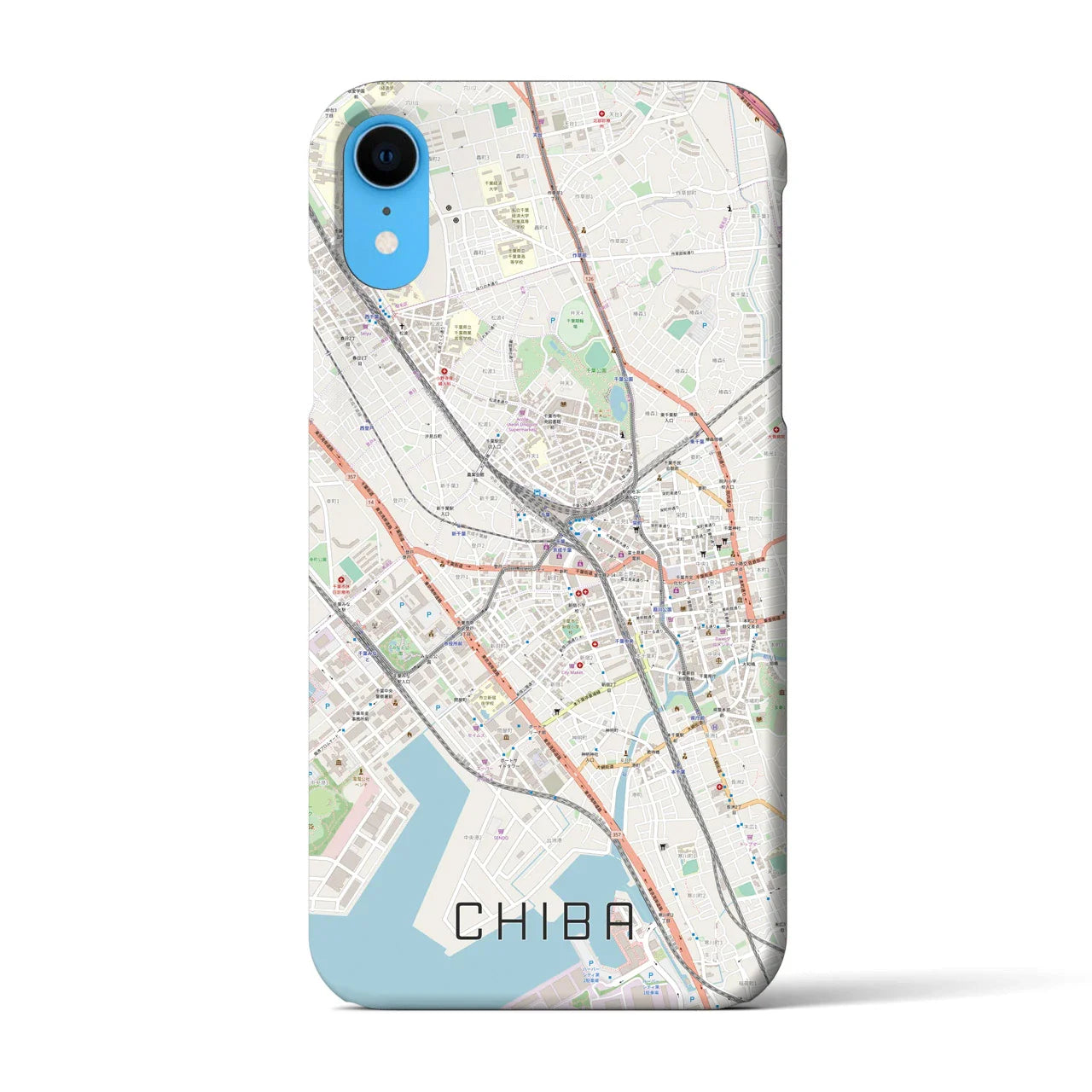 【千葉(千葉県)】地図柄iPhoneケース(バックカバータイプ)
